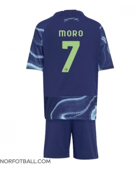 Billige Fotballdrakt Ajax Raul Moro #7 Replika Bortedraktsett Barn 2025-26 Kortermet (med bukser)